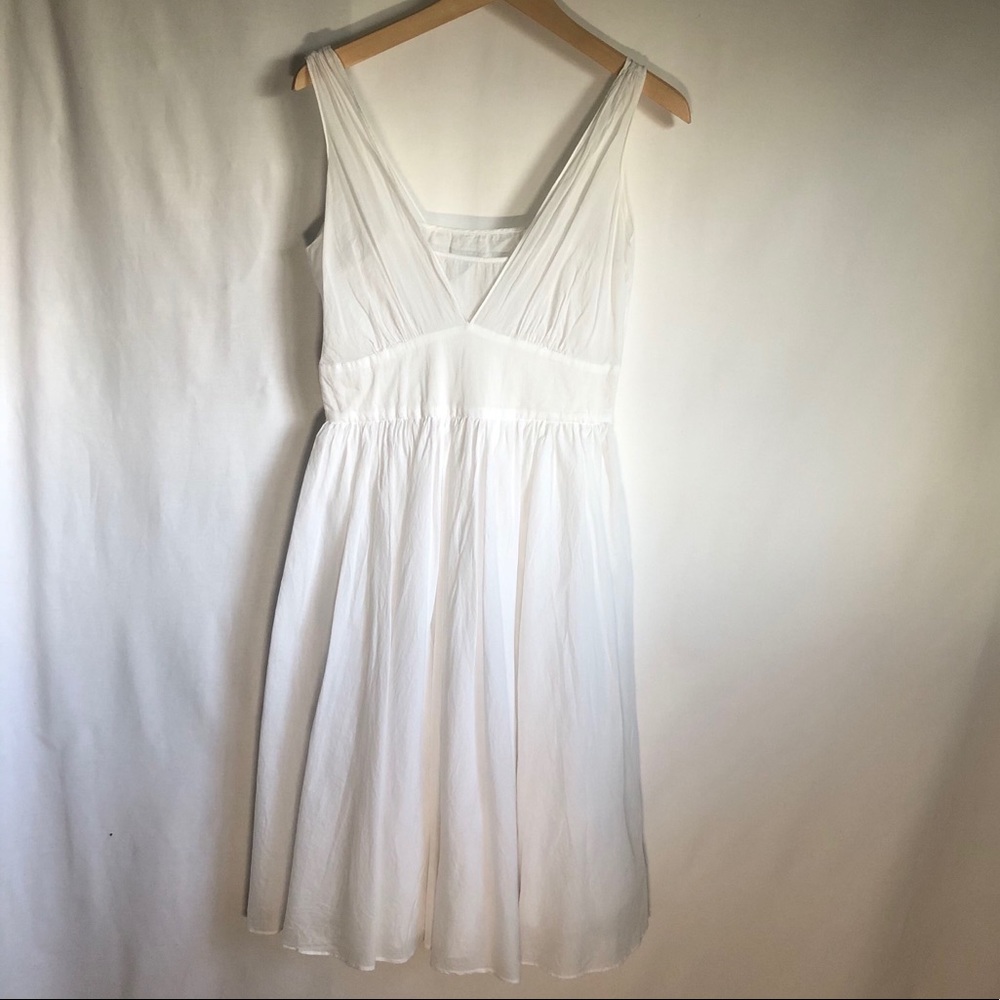 Calvin Klein White flowy Y2K fit & flare Sundress